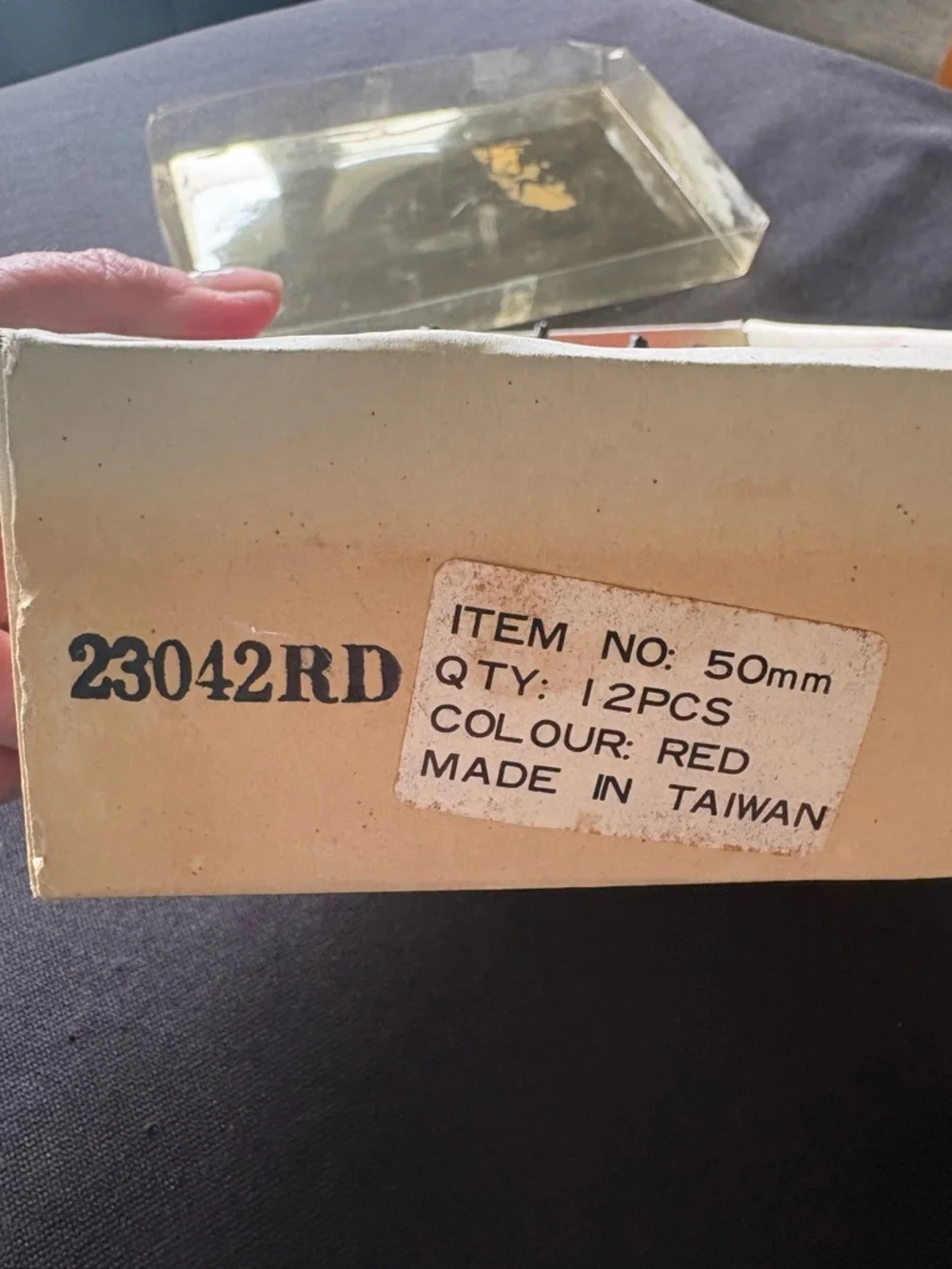 Vintage Set of 12 Red Apple Ornaments Made in Taiwan w/ Original Box